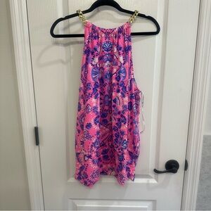 Lilly Pulitzer Bowen Halter Top Size XL NWT in Havana Pink Turtle